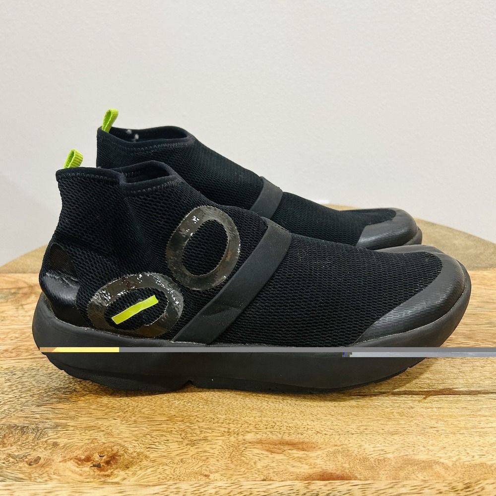 OOFOS OOMG Fibre High Shoes Women's 10 Black Recovery Sneakers Comfort